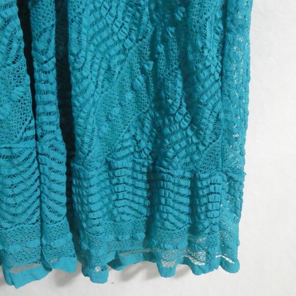 RABBIT RABBIT RABBIT DESIGNS | size 12 | Lined Short Sleeve Turquoise Dress - Picture 16 of 16